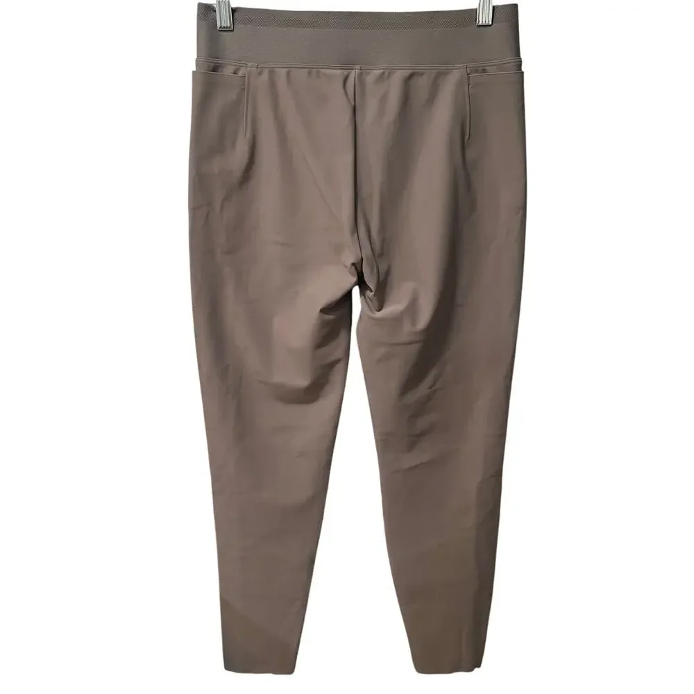 ATHLETA | Stellar Tight Legging Zip Ankle Skinny Pants Taupe Size 10 - Picture 2 of 9